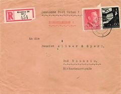 1942 Generalgouvernement Krakau Registered Einschreiben Deutsche Post Osten