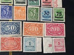 🇩🇪Germany 22 Stamps 1923 WW1 includ 200 Millionen Mrak Hyperinflation MNH MH