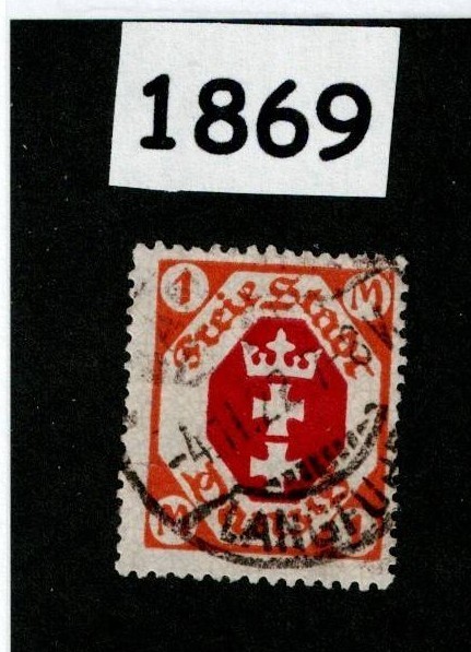 Used stamp Sc 73 Gdansk Poland Danzig 1921 Germany post WWI #1869