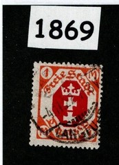 Used stamp Sc 73 Gdansk Poland Danzig 1921 Germany post WWI #1869