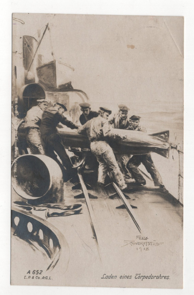 GERMANY 1918 3RD NAVAL AIRSHIP TROOP DETACHMENT RPPC AHLHORN TO MUNICH
