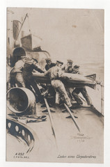 GERMANY 1918 3RD NAVAL AIRSHIP TROOP DETACHMENT RPPC AHLHORN TO MUNICH