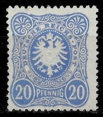 Germany 1880 ☀ 20pf Value in PFENNIG ☀ MNG stamp