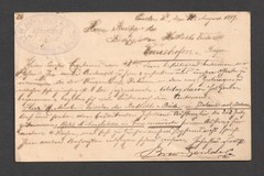Queen Victoria QV 1d Postal Stationery Postcard London 1897. Germany Worishofen