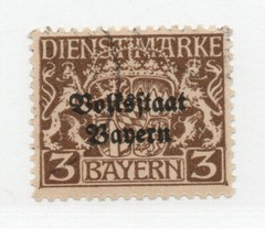 Bavaria – Sc# O20 Used / Lot 0625276