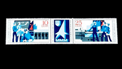 GERMANY DDR Stamp – 1972 Vignette + Pair Education Fair MNH r68