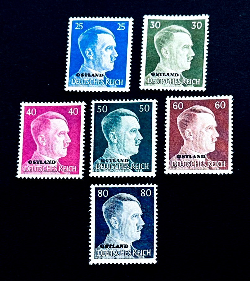 GERMANY Stamp Lot – 1941 WWII Ostland Russia Occupation Adolf Hitler MNG r37