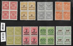 MNH Blocks / Pre 1930 Empire – Republic Germany / Overprints Included #1418
