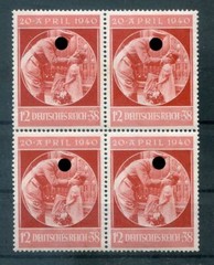 DR-3.Reich 744 As Four Block ** MNH Post Fresh 64EUR (80711