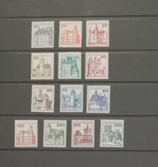 Germany Berlin 1977-79 German Castles Set MNH Mint Never Hinged 13 Stamps