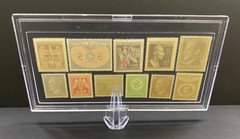 WWII Germany MNH Stamp Display – 10 Different Deutsches Reich in Acrylic Case