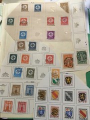 GERMANY SEVERAL pieces album pages remainder’s USED mint stamps LOT Collection