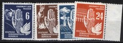 DDR Sc 71-74 Multicolor 6pf-24pf 1950 MNH Original Gum Set