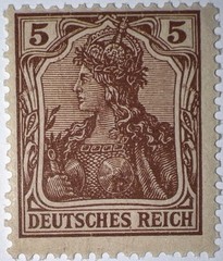 Travelstamps: 1920 Germany Stamps Sc#118/Mi. Nr. 140 5Pf Mint, Og, Never Hinged