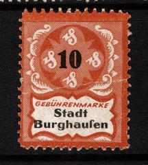 Germany Early 1900s Burghaufen 10p Local Revenue MNG – S56614