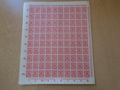 Germany – SG320 10M DM scarlet 1923. 10 x complete sheets of 100 stamps.