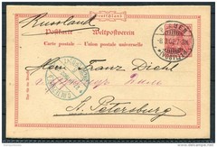 1902 Plauen Germany Postkarte – St Petersburg Russia