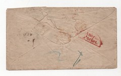 GERMANY 1840S ERLANGEN TO US GREEN BAY WISCONSIN AMERICA PACKET TRANSIT IN RED