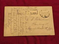 Imperial German soldiers pose w Bomb Damage Feldpost 1917 Photo Postcard WW1 WWI