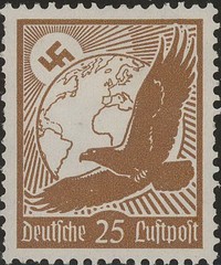 Stamp Germany Mi 529-37x Sc C46-54 1934 3rd Reich War Era Airmail Globe MNH