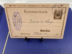 1895 GERMANY BERLIN LOCAL POST PACKETFAHRT (Special Red Mailbox) POSTAL CARD