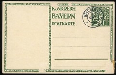 Germany Bavaria Munich Stationery Postal Card 1911 Europe