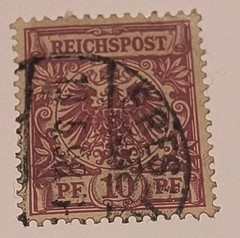 1889-1900 German Empire Reichspost 10 Pf Set Of 3 Dif. Shades And 20pf Mi 47 &48