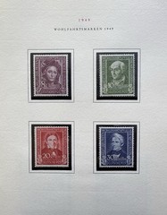 Germany 1949 Stamps +Semi-Postal Celebrities #B310-13 +MNH OG +Authentic +UPU