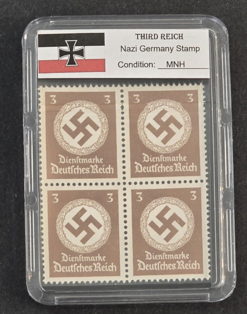 THIRD REICH SWASTIKA NSDAP GOVT OFFICIALS STAMP BLOCKS WW2 NAZI German MNH