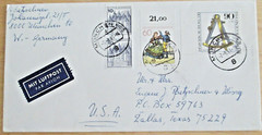 1981 Germany Cover with stamps – Scott#s 1231, 1350, B586