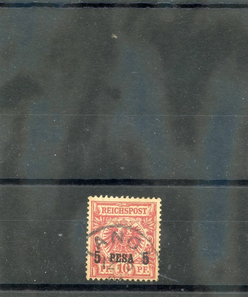 GERMAN EAST AFRIA Sc 3(MI 3Ia)F-VF USED 1893 1893 5P/10pf BT ROSE RED 16.4m $200