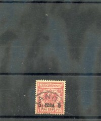 GERMAN EAST AFRIA Sc 3(MI 3Ia)F-VF USED 1893 1893 5P/10pf BT ROSE RED 16.4m $200
