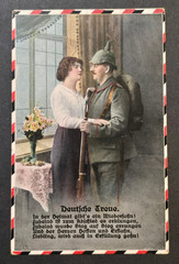 1916 WW1 Imperial German Trench Romance Feldpost Postcard Soldier Sweetheart