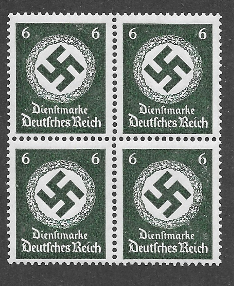 MNH stamp block 1934 issue WWII official PF06 ScO83 / Third Reich Germany 1934