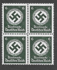 MNH stamp block 1934 issue WWII official PF06 ScO83 / Third Reich Germany 1934