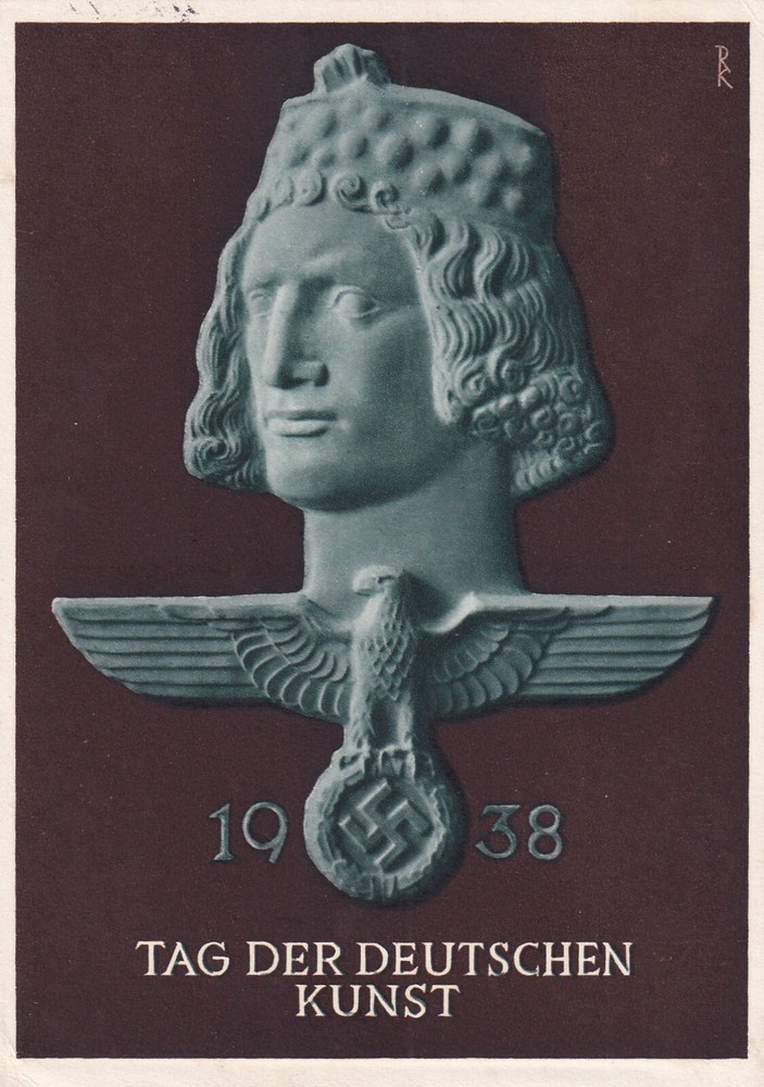German Third Reich Postcard – 1938 Tag Der Deutschen Kunst – postmarked 1938