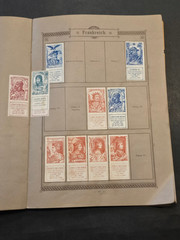 Rare Antique German Seemanns Portrait Stamp Album 300+ Historical Stamps