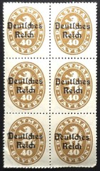 Germany – 1922 Scott O57 Deutsches Reich Overprint Bavaria 40 Pf Brown Official