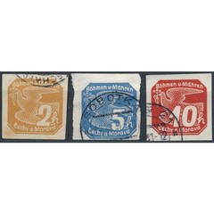 Newspaper Stamp: 3 Values – Bohemia & Moravia 1939 – MiNr 42/3 & 46
