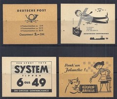 Germany DDR Full Booklet Sc# 330c, 333a, 477b – MI MH 3B – 1959/1960 MNH