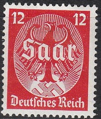 Stamp Germany Mi 544-5 Sc 444-5 1934 National Socialist Saar Land Eagle Coal MNH