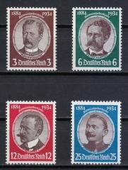 Germany 1934 MNH Mi 540ya,541x,542x,542y Sc 432-435 / Checked Schlegel / BPP **