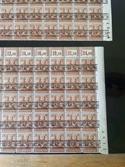 1948 Lot Of 2 X 50 Blocks Stamp Germany Allied Occupation Overprint. 24pf. MNH
