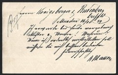 TPO Travelling Post Office Germany Bavaria K.B. BAHNPOST postcard 1889