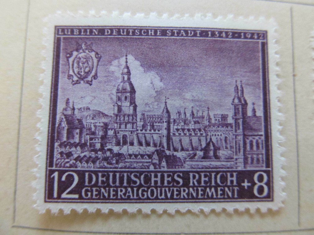 Deutsche Post Osten Germany Poland Occupation 1942 12+8gr fine mh* A11P10F171