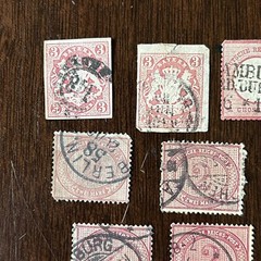 OLD GERMANY STATES LOTOF 13 RED STAMPS #47