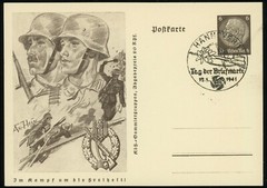 Stamp Day Mi# P242/01-07 Card Collection Special Postmarks WWII 1941 Germany