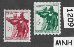 MNH Stamp set B278-279 Innsbruk Austria shooting Matches 1944 Germany #1209