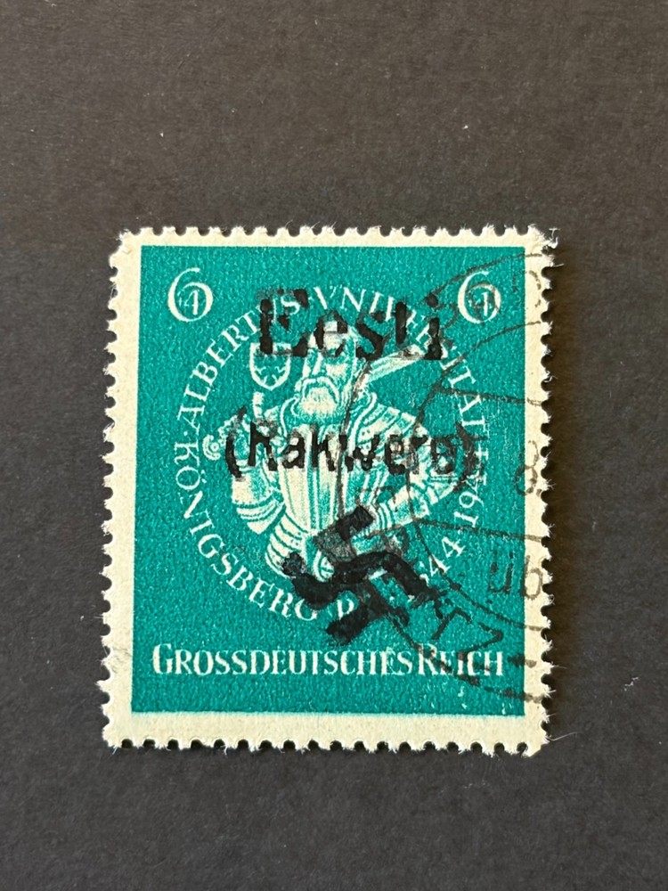 Germany WWII propaganda fantasy ovpt (ESTONIA/RAKVERE) 6+4 Rpf. USED #526