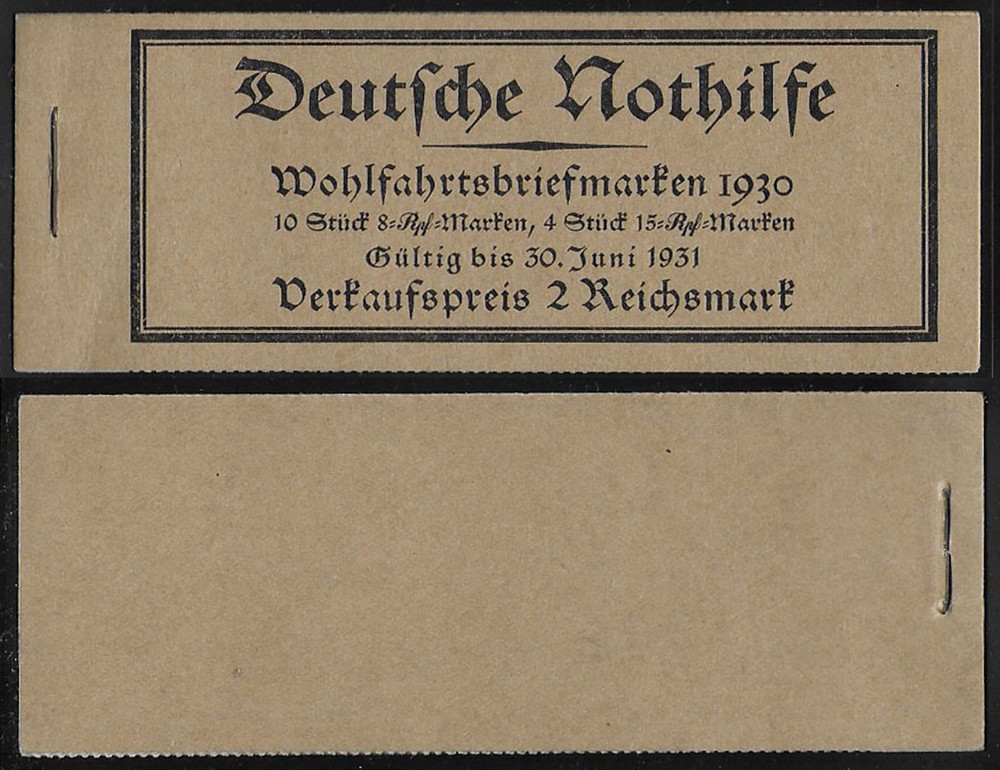 1930 Germany Reich Libretto MNH Bauwerke Emergency Aid Michel No. 29